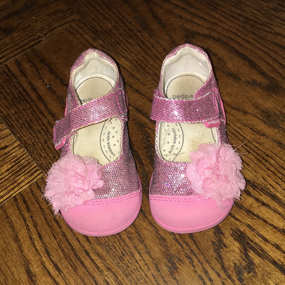 Pediped pink glitter shoes toddler shoes
